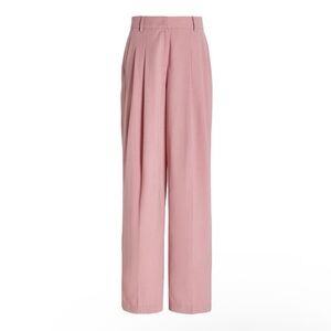Frankie Shop High-Waist Wide-Leg Pants in Dusty Rose
